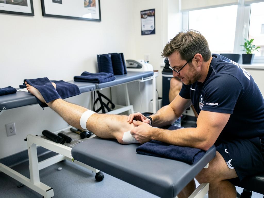 Ankle strapping — return to play